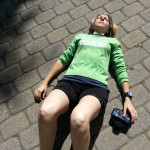 This is me after a particularly tough run.  I might still be laying there if David hadn't convinced me to get up.