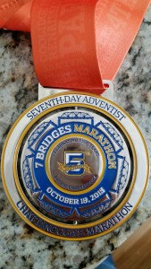 Ryan's finisher medal.